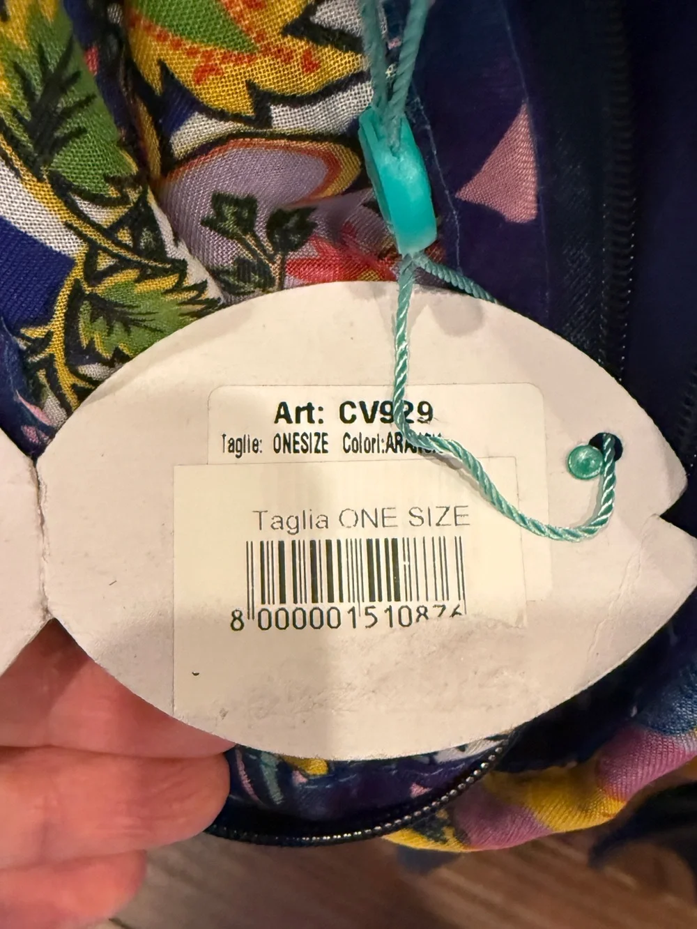 Yellow Lemon Print Hobo Bag on Blue & White Stripe - Brand Unspecified